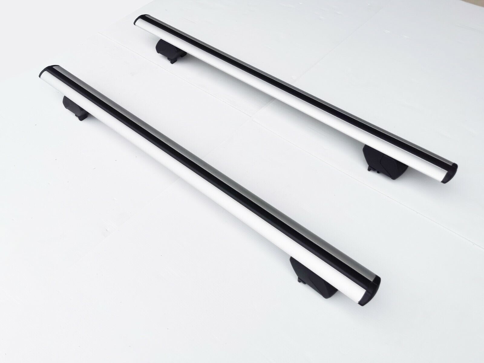 2 x Black Cross Bars Roof Racks for Kia Sportage 2010 2021 Flush