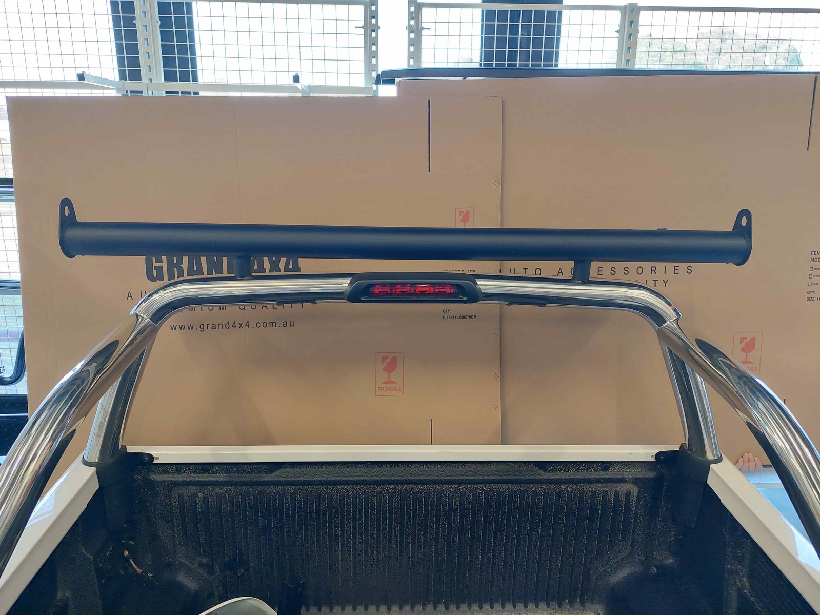 Universal Black Steel Ute Tub Ladder Rack Extension Bar Sports Bar Roll Bar GRAND4x4