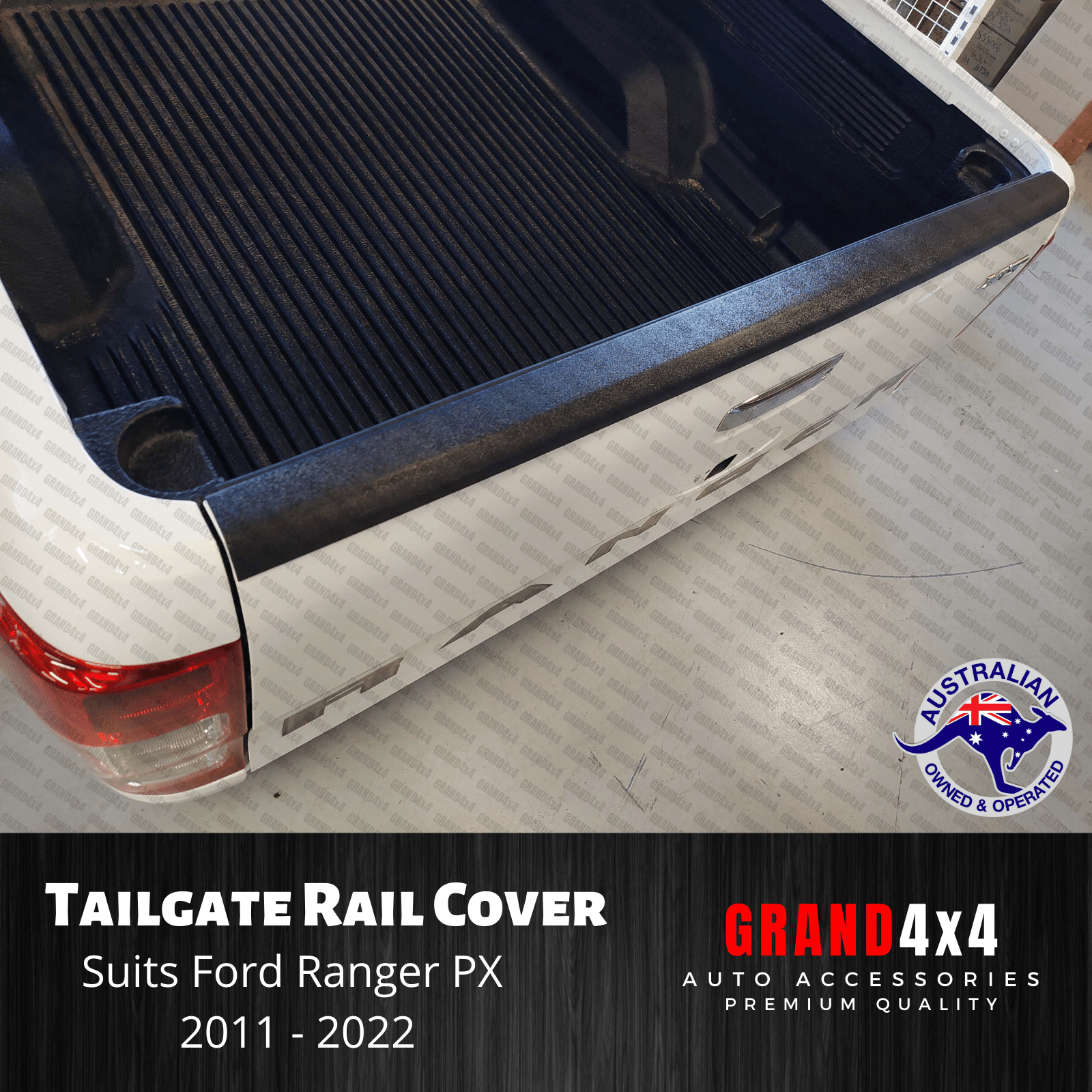 Fits For Ford Ranger 2023 2024 Tailgate Rail Guard Cap Protector Rear Cover