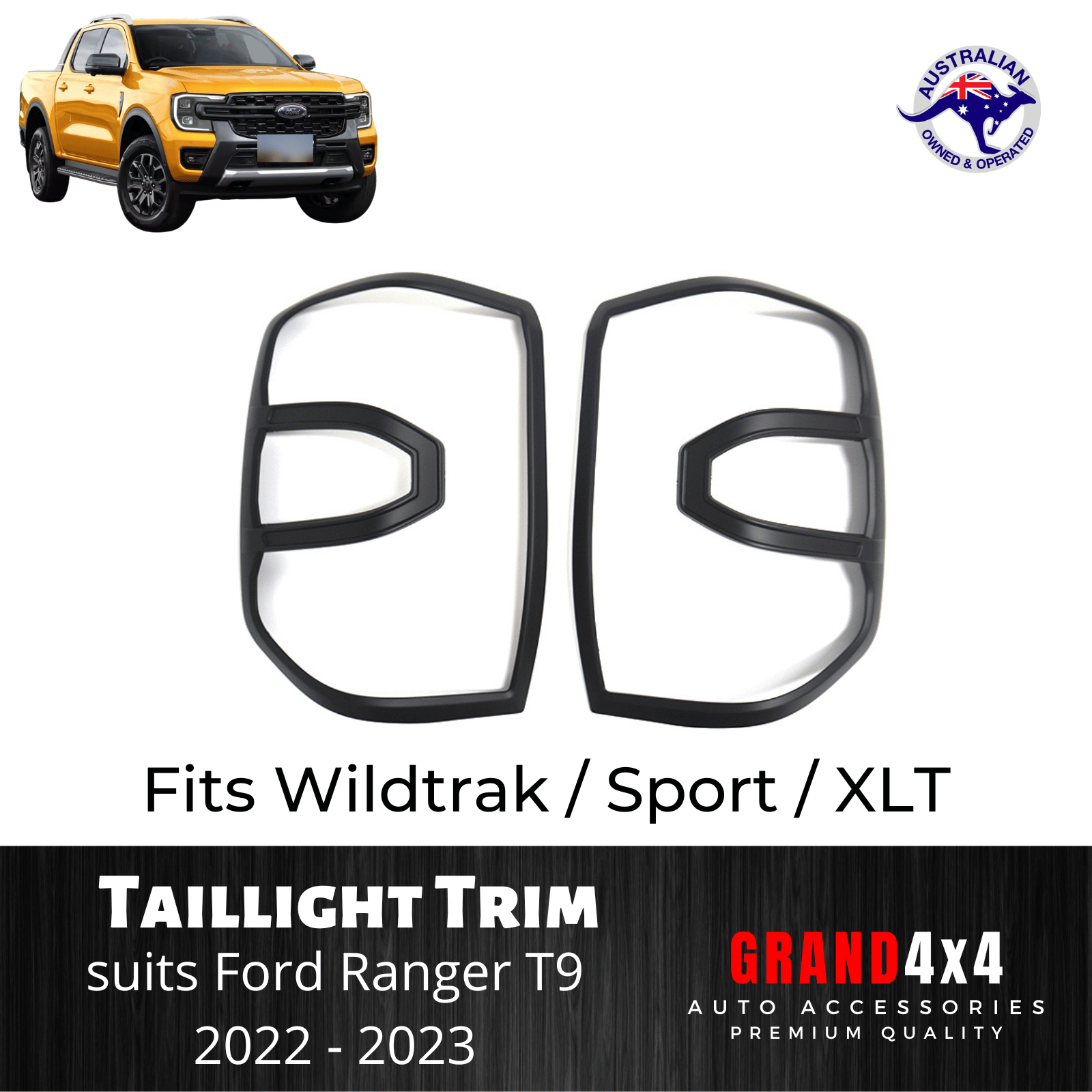 Headlight Front Light Trim Cover Surrounds for Ford Ranger 2022+