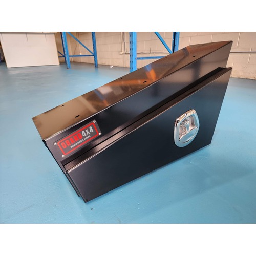 Black Powdercoated Tapered Under Tray Toolbox 800MM Alloy (Pair, Set of 2)