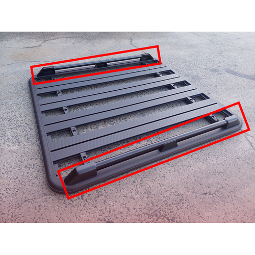 2 X Side Rails to Suit 2200MM Long Platform Racks Heavy Duty Steel Bars