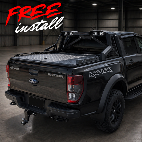 G4 Aluminium Checkerplate Hard Lid to suit Ford Ranger PX1/2/3 Dual Cab