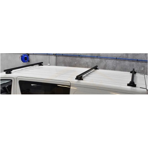 3 x Black Aluminium Roof Racks to suit Toyota Hiace Van LWB 2019 - 2025