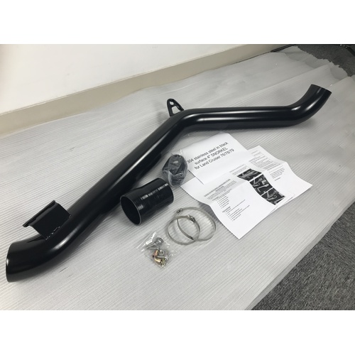 4" Black Grade 304 Stainless Steel Snorkel to suit Toyota Landcruiser 76/78/79 Series